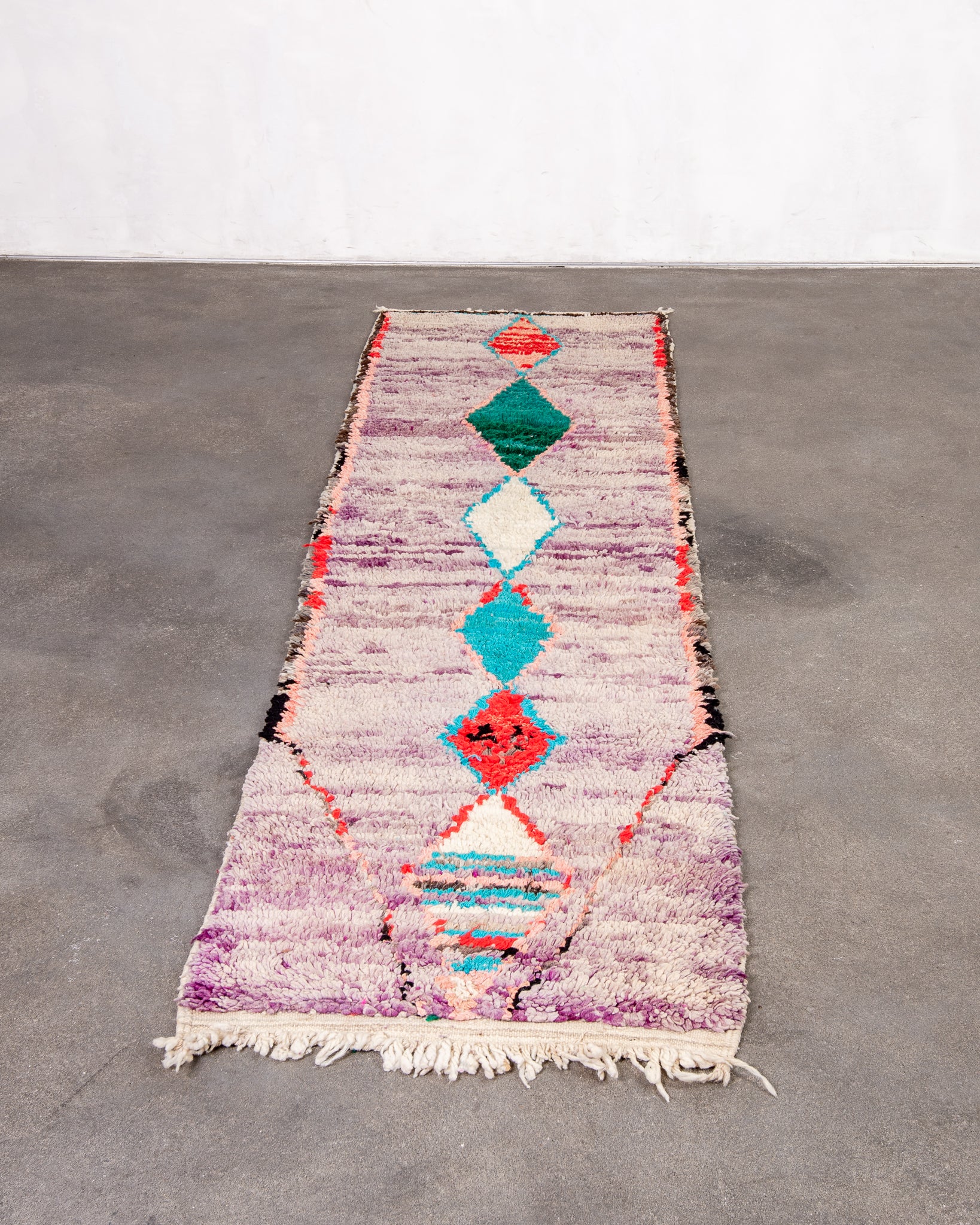 Modern designer handcrafted Berber rug from morocco Boujed with beautiful colors and patterns